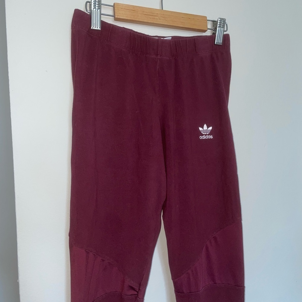 Adidas Burgundy Gym Pants - Picture 6 of 11